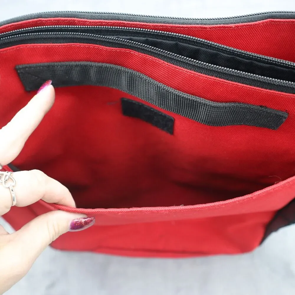 Skip Hop Bag Duo Delux Diaper Baby Unisex Gender Neutral Messenger Red Black